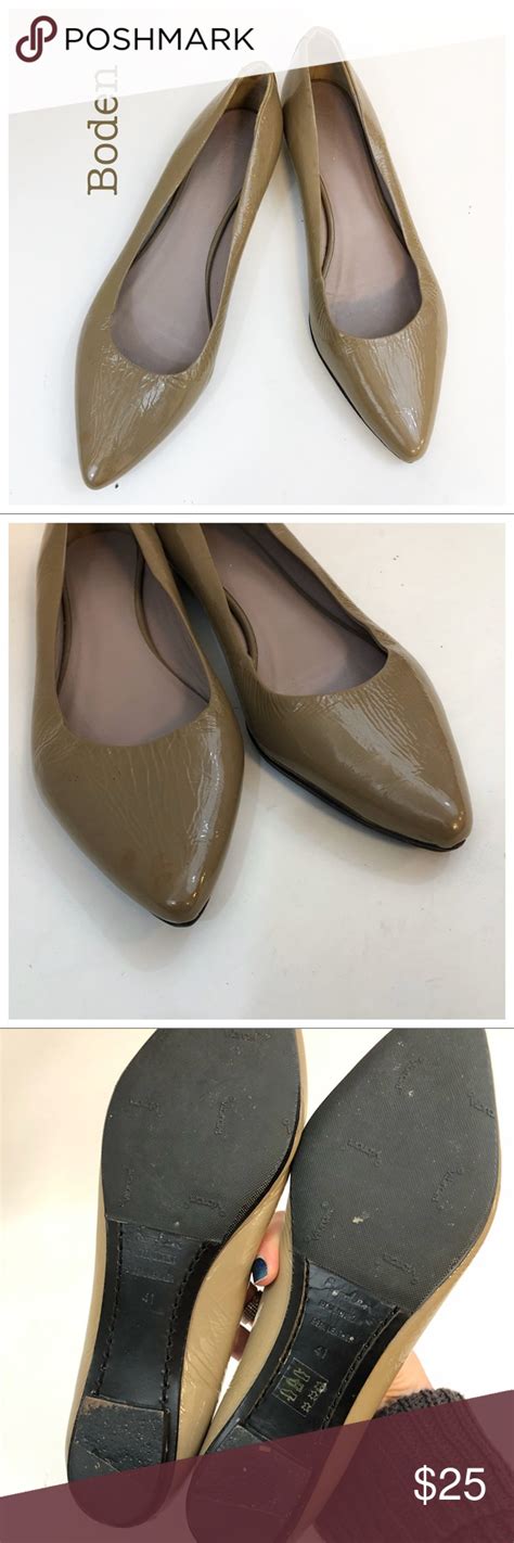 Boden Tan Leather Pointed Toe Flats Size 10