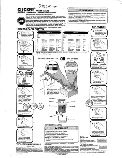 How To Program Clicker Garage Door Opener Liftmaster Dandk Organizer