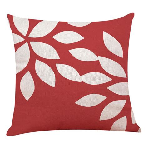 Buy Home Decor Cushion Cover Red Geometric Throw
