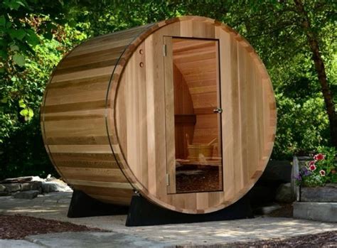 Barrel Sauna Pinnacle 6x6 4 Person Shop Spa Plus Hot Tubs And Saunas