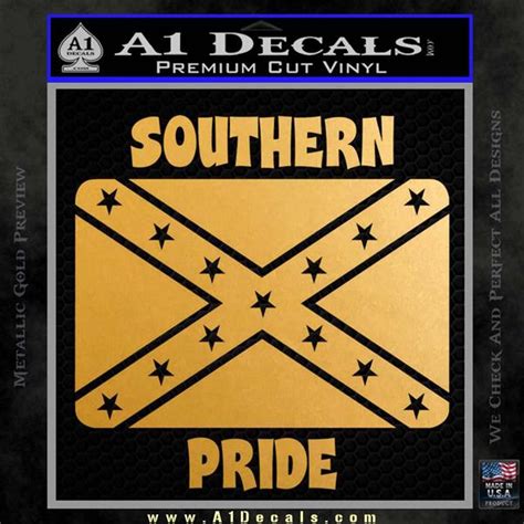 Southern Pride Rebel Flag Vinyl Decal Sticker A1 Decals