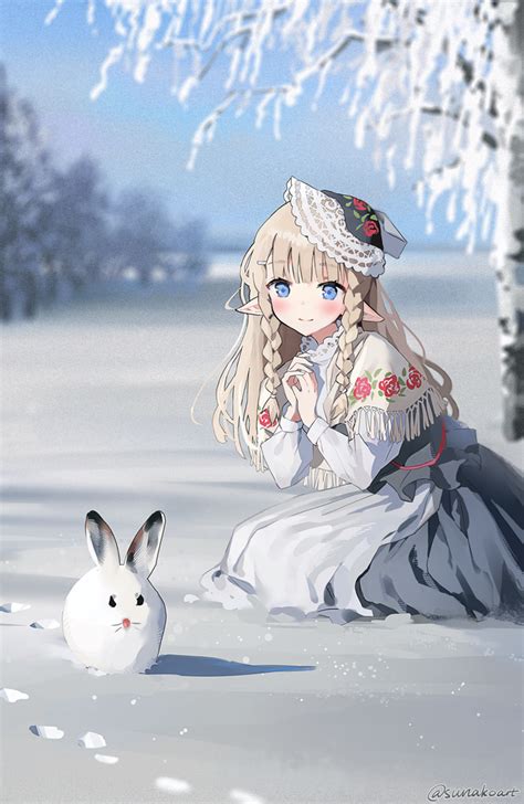 Winter Rabbit Original Rawwnime
