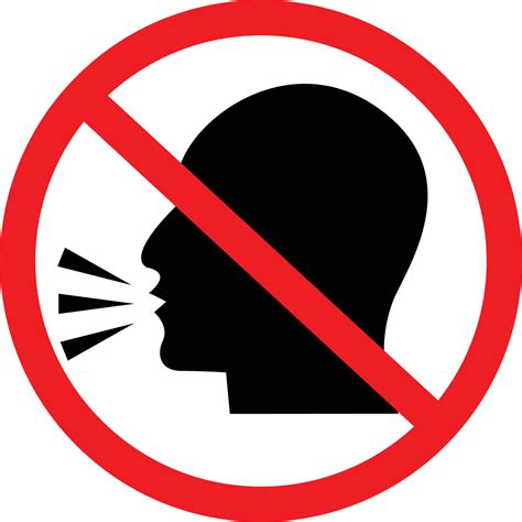 Do Not Talk Icon On White Background No Talking Sign Do Not Speak