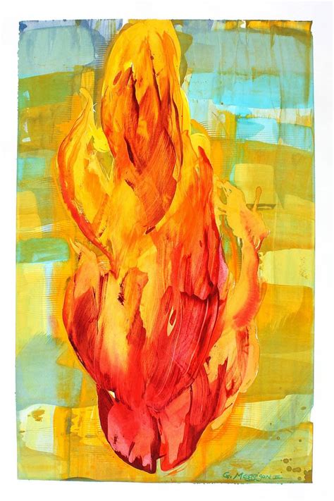 Fire Over Water Painting By Gordon Meggison Saatchi Art