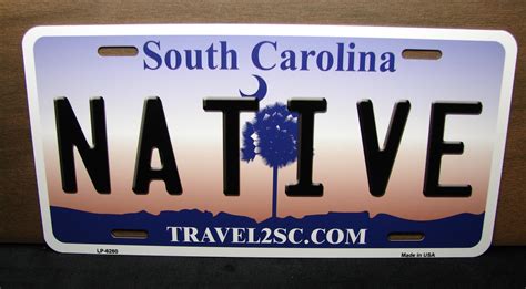 Native South Carolina State License Plate Metal Novelty Car Etsy