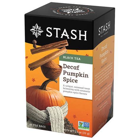 Pumpkin Spice Decaf Black Tea Bags Fall Tea Stash Tea