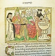 Archivo: Ilustración de xilografía de Constanza de Sicilia, su esposo ...