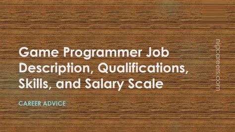 Game Programmer Job Description Skills And Salary