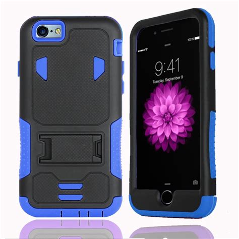 Iphone 6 6s Impact Silicone Case Dual Layer With Stand