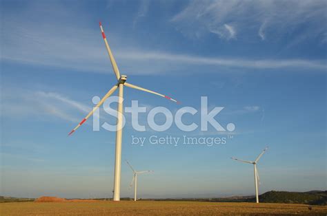 Windmills In A Field Stock Photo Royalty Free Freeimages