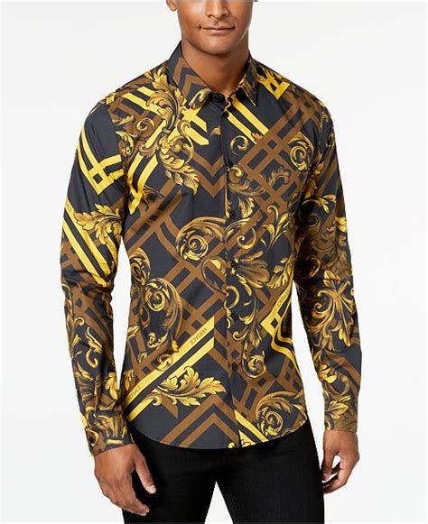 Shop with confidence on ebay! Versace Men's Gold-Printed Shirt & Reviews - Casual Button-Down Shirts - Men - Macy's