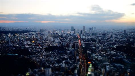 Tokyo Landscape Japan Sunset Tilt Shift Wallpapers Hd Desktop And Mobile Backgrounds
