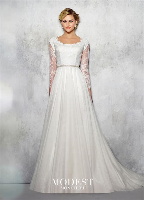 French Novelty Mon Cheri Tr21721 Modest Wedding Dress