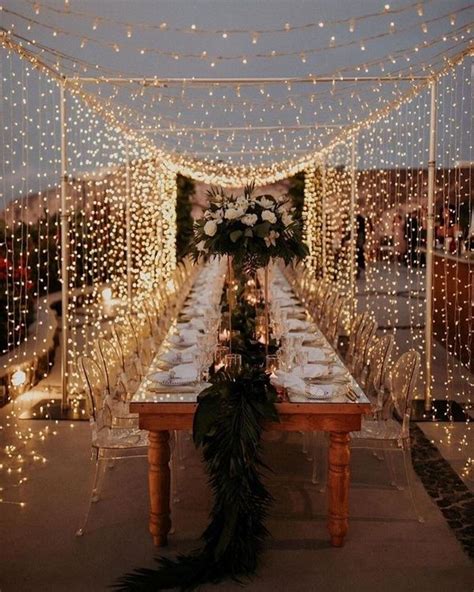 ️ 15 Gorgeous Wedding Venue Setting Ideas With Lights Emma Loves
