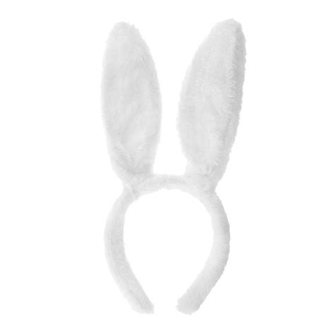 Fluffy Bunny Rabbit Ears Headband White Lgl Party