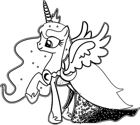 My Little Pony Coloring Pages Baby Luna