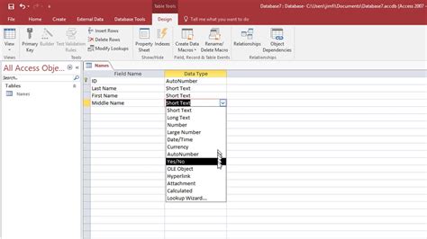 How To Make Table In Ms Access 2007