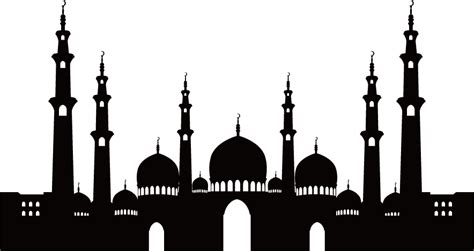 Mosque Islamic Architecture Mosque Silhouette Material Png Download