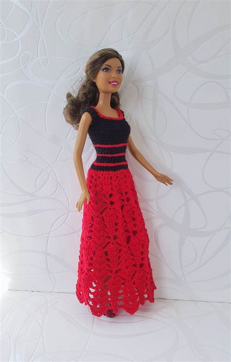 Barbie Vertical Striped Dress And Shawl Free Crochet