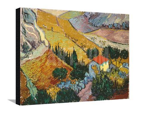 Landscape With House And Ploughman 1889 Giclee Print Vincent Van