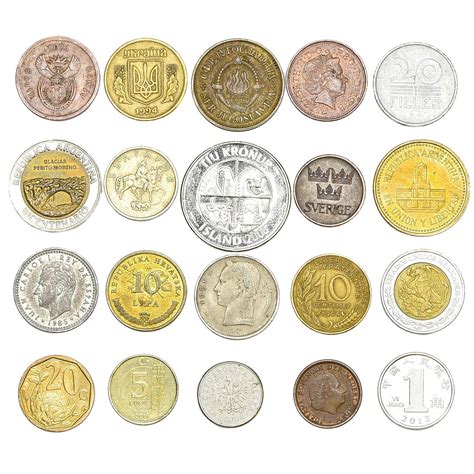 Different Coins From Many World Countries No Duplicates Good Money