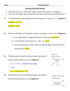 Geometry final exam study guide. studylib.net - Essys, homework help, flashcards, research ...