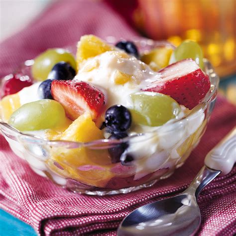 Mixed Fruit With Yogurt Topping Recipe Eatingwell