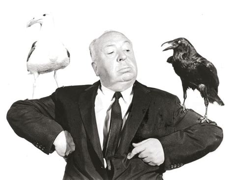 unknown alfred hitchcock posing for his film the birds catawiki