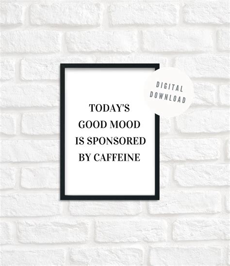 Funny Coffee Kitchen Printable Wall Art Office Wall Decor Etsy Uk