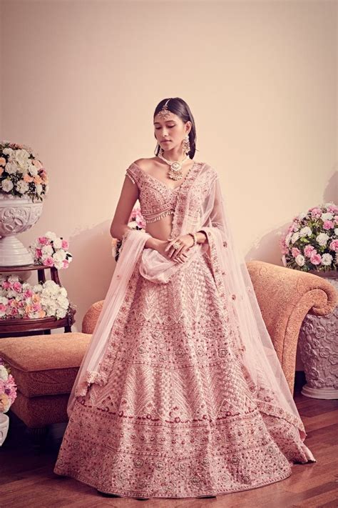 Bridaltrunk Online Indian Multi Designer Fashion Shopping Blush Pink Lehenga