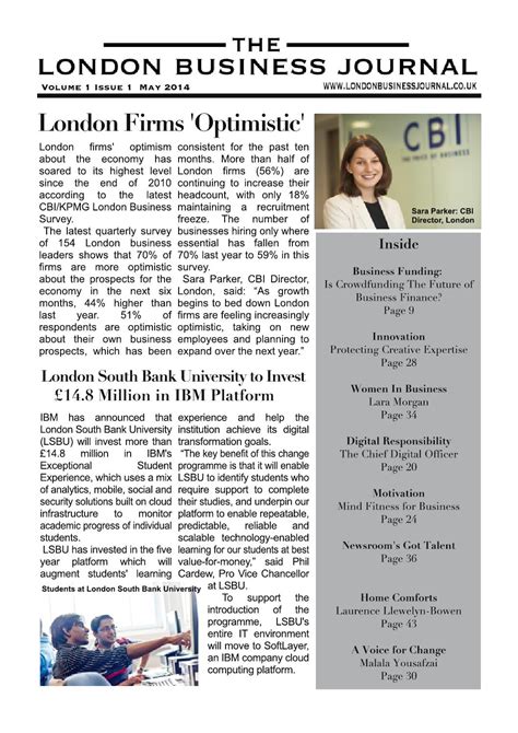the london business journal volume 1 issue 1 may 2014 by the london business journal issuu