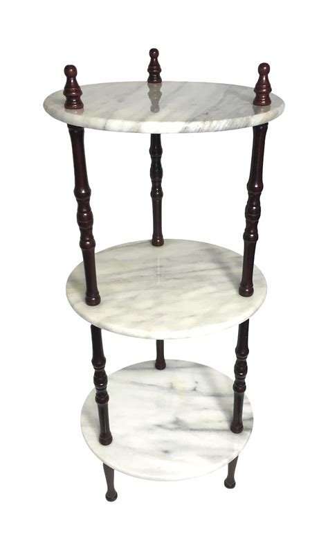 Mid Century 3 Tier Marble Table Plant Stand Chairish