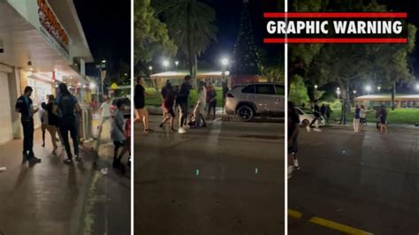 Warning Disturbing Shocking Video Of Street Violence In Alice Springs