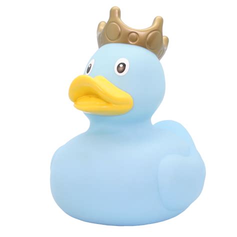 XXL Blue Duck With Crown Mini Giant And Keychain Ducks Rubber
