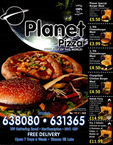 Planet Pizza Pizza Restaurant On Kettering Rd Northampton Everymenu