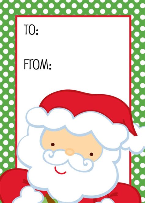 Santa Christmas Gift Tag Printables Etiquetas Navide As Navidad