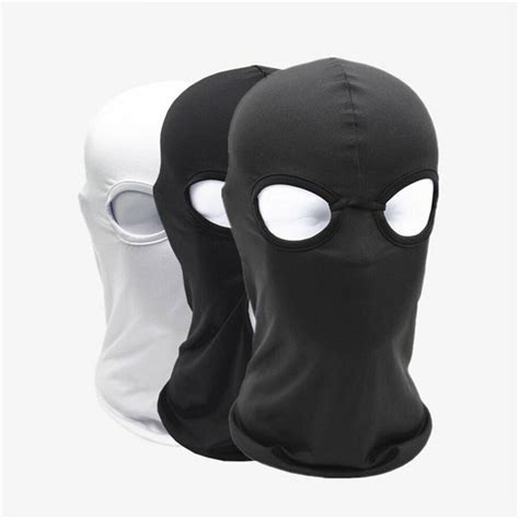 Balaclava Spandex Hood Open Mouth And Eyes 23 Holes Stretchy Full Face