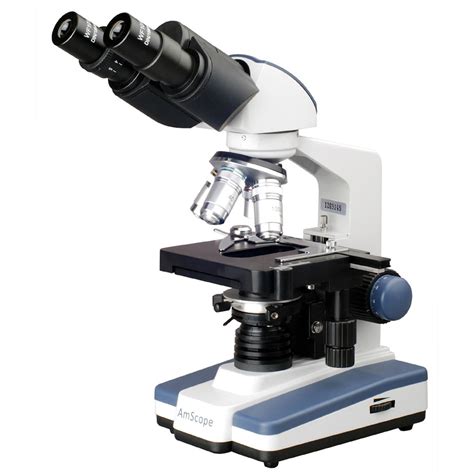 AmScope X X LED Lab Binocular Compound Microscope With D Stage With Rcgc Sub Jp