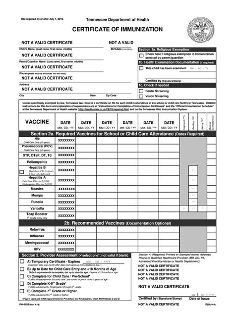 Where should i register for the vaccination? Tennessee Immunization Form Pdf - Fill Online, Printable ...