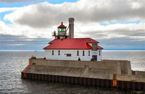 Duluth Harbor South Breakwater Lighthouse Outer In Duluth Minnesota