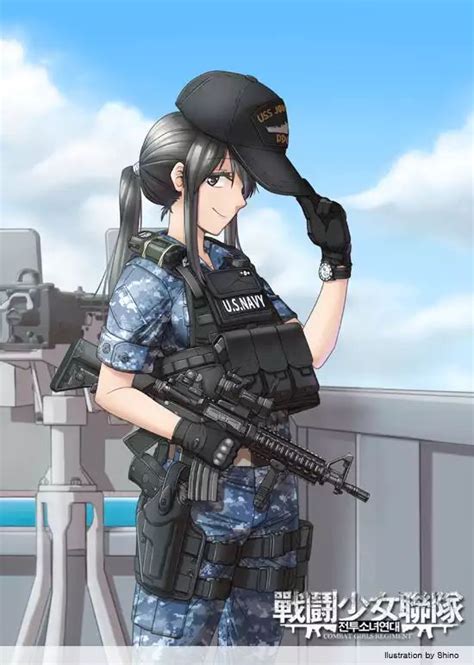 Military Girls Redux Part 4 Us Navy Anime Military Anime Warrior