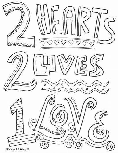 Coloring Pages Valentines Adults Quotes Quote Doodle