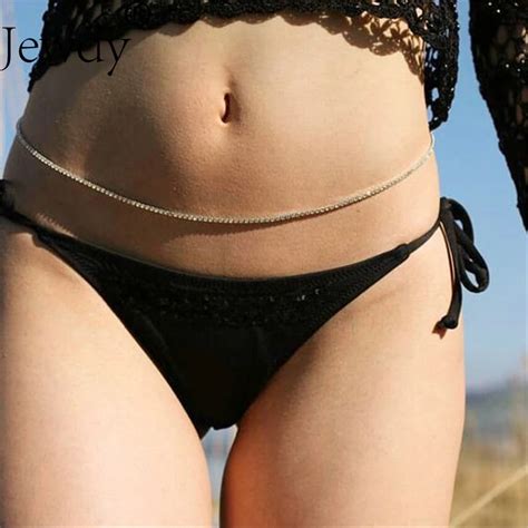 Aliexpress Com Buy Jewdy Rhinestone Belly Chains Sexy Crystal Waist Chains For Women Shiny