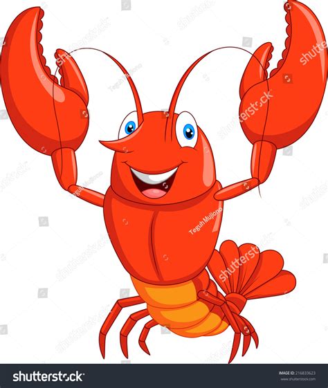 Cartoon Lobster Stock Vector 216833623 Shutterstock