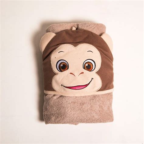 Personalised Cubbies Hooded Towel Monkey Hooded Towel Toddler