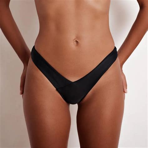 5 Colors Swim Brief 2017 Sexy Thong Bikini Bottom High Cut Leg Swimsuit Female Swimwear Women
