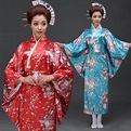 Ancient Chinese Costume New Japanese Sakura Kimono Dress Fashion Ladies ...