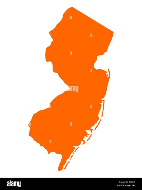 Mapa de Nueva Jersey Fotografía de stock Alamy