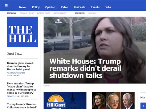 The Hill Covering Congress Politics Political Campaigns And Capitol