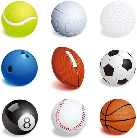 Vector Illustration Of Sport Balls Vectors Graphic Art Designs In